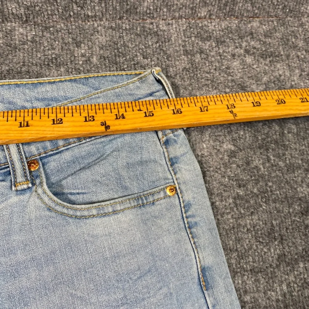 Levis 513 Slim Straight Jeans Mens 32x34 Light Wash Blue Denim Pants